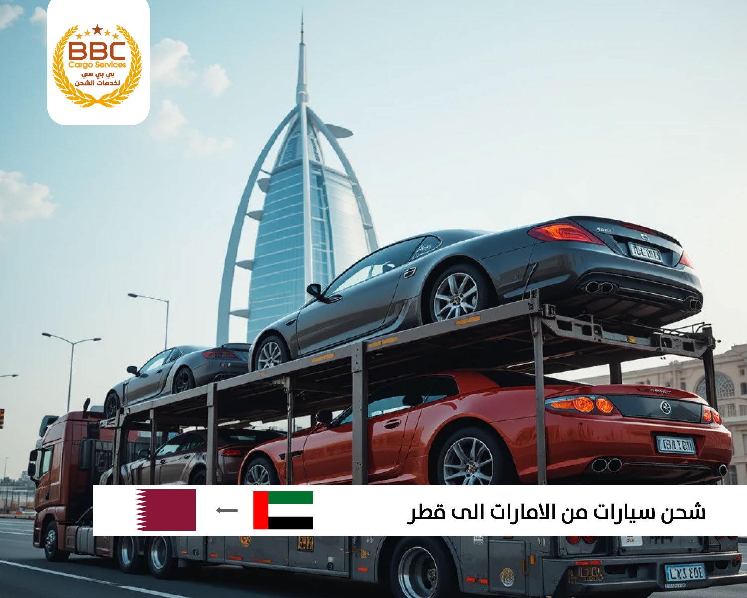 شحن سيارات من الامارات الي قطر